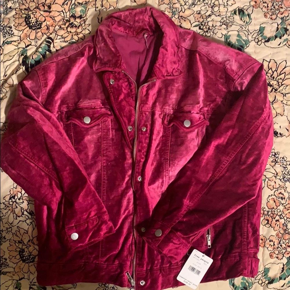 Free People pink jacket xs